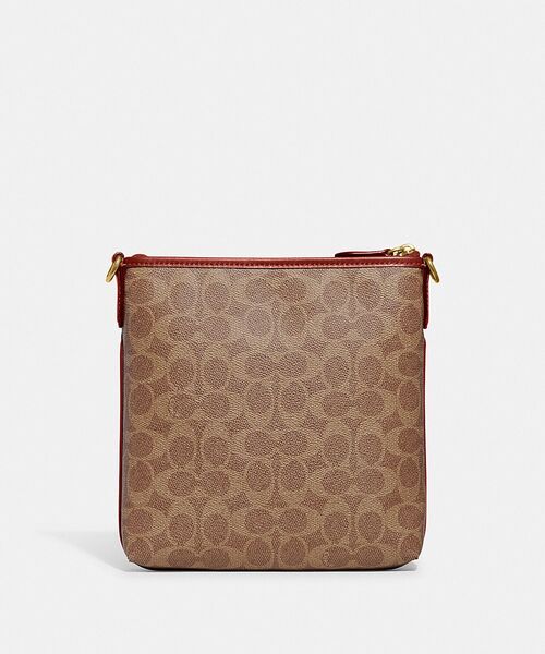 COACH（コーチ）の「キット メッセンジャー クロスボディ・カラーブロック シグネチャー キャンバス（ショルダーバッグ・レディース・ブラウン系その他・ONE）」の3枚目の写真