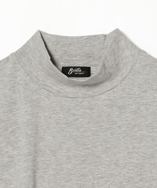 BRILLA per il gusto（ブリッラペルイルグースト）の「Brilla per il gusto / ジャージー モックネック ロングスリーブ Tシャツ（Tシャツ/カットソー・メンズ・ホワイト/ブラック/グレー・M/L/XL/S）」の8枚目の写真