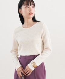 earth music&ecology | ジャガードカットアウトプルオーバー(Tシャツ/カットソー)