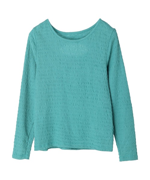 earth music&ecology(アースミュージックアンドエコロジー)の「ジャガードカットアウトプルオーバー(Tシャツ/カットソー・レディース・ライトブラウン/オフホワイト/ブラック/ブルーグリーン・M/S)」の5枚目の写真