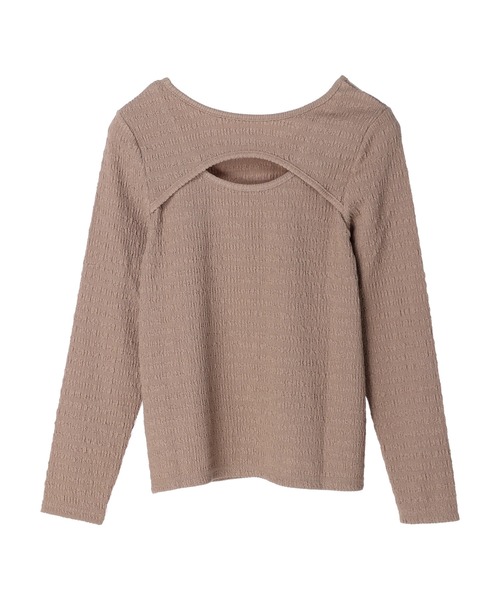 earth music&ecology(アースミュージックアンドエコロジー)の「ジャガードカットアウトプルオーバー(Tシャツ/カットソー・レディース・ライトブラウン/オフホワイト/ブラック/ブルーグリーン・M/S)」の14枚目の写真