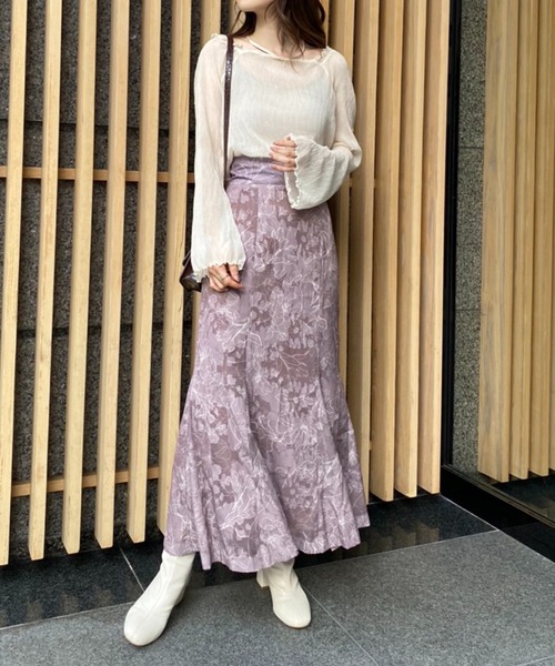 one after another NICE CLAUP（ワンアフターアナザーナイスクラップ）の「前後2WAYシアープリーツトップス（シャツ/ブラウス・レディース・アイボリー/ブラック/モカ/ベージュ系その他・FREE）」の7枚目の写真