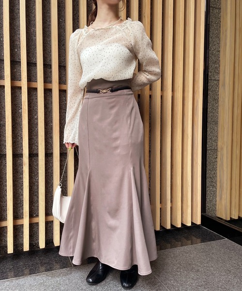 one after another NICE CLAUP（ワンアフターアナザーナイスクラップ）の「前後2WAYシアープリーツトップス（シャツ/ブラウス・レディース・アイボリー/ブラック/モカ/ベージュ系その他・FREE）」の22枚目の写真