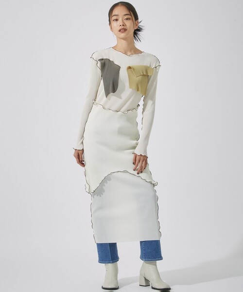 kotohayokozawa（コトハヨコザワ）の「【kotohayokozawa(コトハヨコザワ)】ロングスリーブドレス（ドレス・レディース・パープル/ブラウン/ミント/ホワイト/ブラック/グレー・MEDIUM/SMALL）」の15枚目の写真