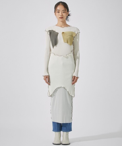 kotohayokozawa（コトハヨコザワ）の「【kotohayokozawa(コトハヨコザワ)】ロングスリーブドレス（ドレス・レディース・パープル/ブラウン/ミント/ホワイト/ブラック/グレー・MEDIUM/SMALL）」の16枚目の写真