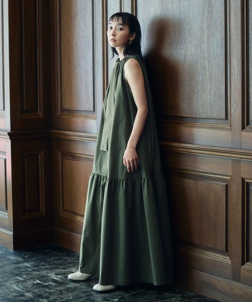 MATURED（マチュアード）の「【MATURED/マチュアード】2WAYギャザーワンピース（ワンピース・レディース・カーキ/マスタード・1/2）」の3枚目の写真