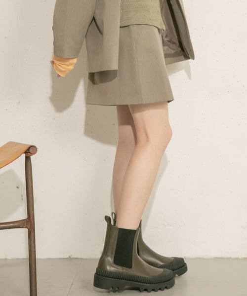 KBF（ケイビーエフ）の「ターンバックミニスカート（スカート・レディース・チャコールグレー/ベージュ系その他・ONE）」の21枚目の写真