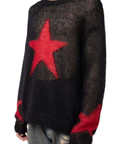 Myne ／星柄モヘヤニット】