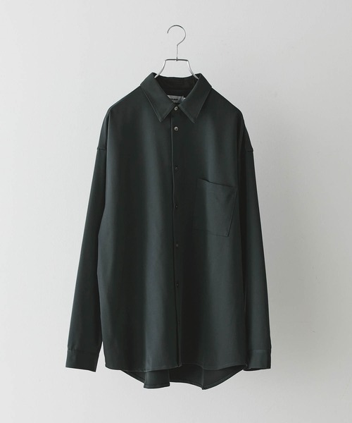 MONO-MART（モノマート）の「TRストレッチ ルーズドレープレギュラーカラーL/Sシャツ（シャツ/ブラウス・メンズ・ミックスグレー/ブラウン系その他/ナチュラル/グレー系・M/L）」の6枚目の写真