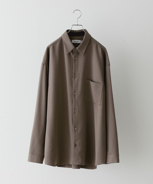 TRストレッチ ルーズドレープレギュラーカラーL/Sシャツ MONO-MART