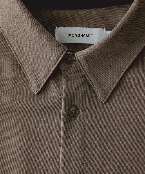 TRストレッチ ルーズドレープレギュラーカラーL/Sシャツ MONO