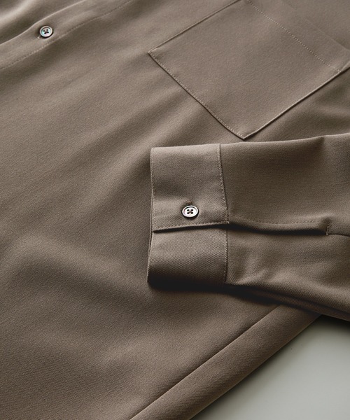 MONO-MART（モノマート）の「TRストレッチ ルーズドレープレギュラーカラーL/Sシャツ（シャツ/ブラウス・メンズ・ミックスグレー/ブラウン系その他/ナチュラル/グレー系・M/L）」の14枚目の写真