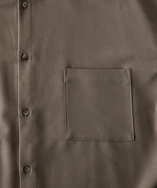 MONO-MART（モノマート）の「TRストレッチ ルーズドレープレギュラーカラーL/Sシャツ（シャツ/ブラウス・メンズ・ミックスグレー/ブラウン系その他/ナチュラル/グレー系・M/L）」の15枚目の写真