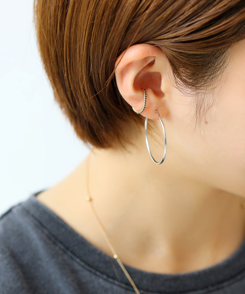 1.5パイプ3.5cmフープピアス K10両耳Lilas 1.5パイプ3.5cmルーフピアス
