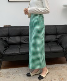 ABITOKYO | バックスリットギンガムチェックタイトスカート(スカート)