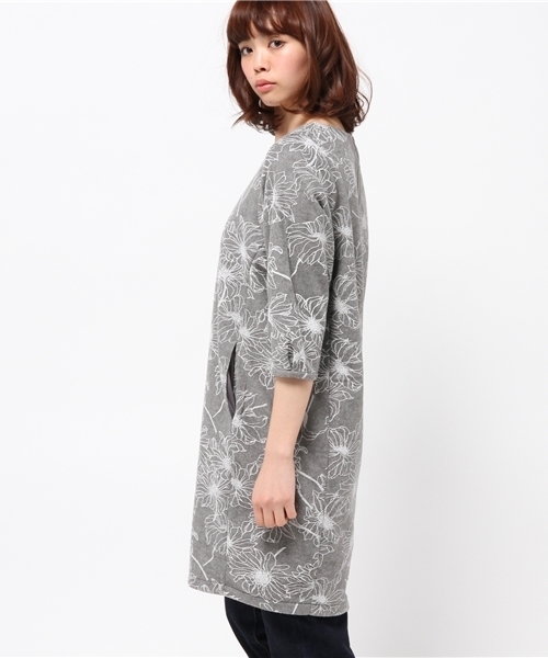 OUTLET(アウトレット)の「【Discoat】起毛発泡Ptチュニック(Tシャツ/カットソー・レディース・グレー/ネイビー・FREE)」の4枚目の写真