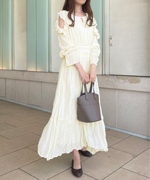肩開きクリンクルワンピース【ZOZOTOWN限定アイテム】