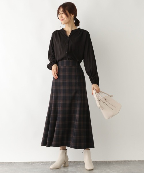 GLOBAL WORK(グローバルワーク)の「チェックマーメイドスカート/124229(スカート・レディース・ネイビー/ブラック/グリーン・MEDIUM/LARGE)」の16枚目の写真