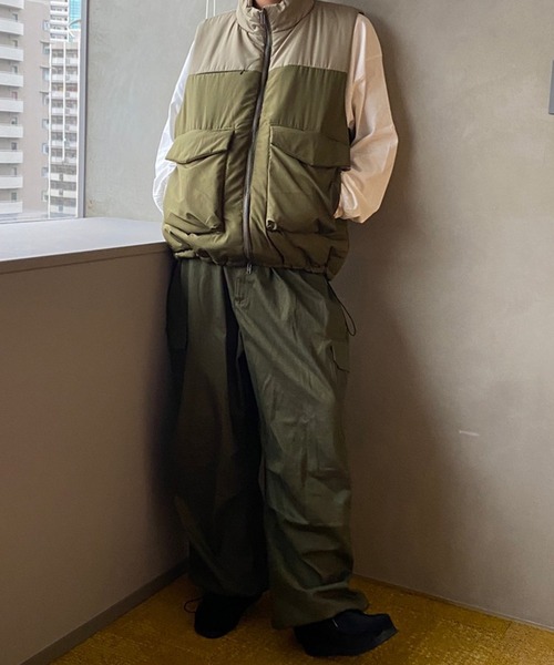 kutir（クティール）の「【kutir】ミリタリー中綿ベスト（ベスト・メンズ・カーキ/ブラック/ダークブラウン/ベージュ・LARGE/MEDIUM）」の14枚目の写真