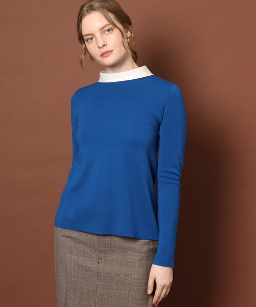 DRESSTERIOR（ドレステリア）の「◆【360度美しい】バックパール調ニットプルオーバー（ニット/セーター・レディース・ライトグレー/ブラック/ブルー・38/36/34）」の5枚目の写真