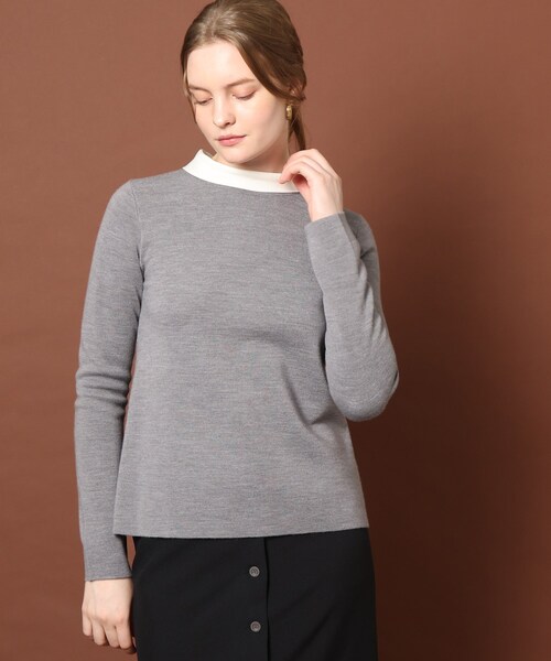 DRESSTERIOR（ドレステリア）の「◆【360度美しい】バックパール調ニットプルオーバー（ニット/セーター・レディース・ライトグレー/ブラック/ブルー・38/36/34）」の11枚目の写真