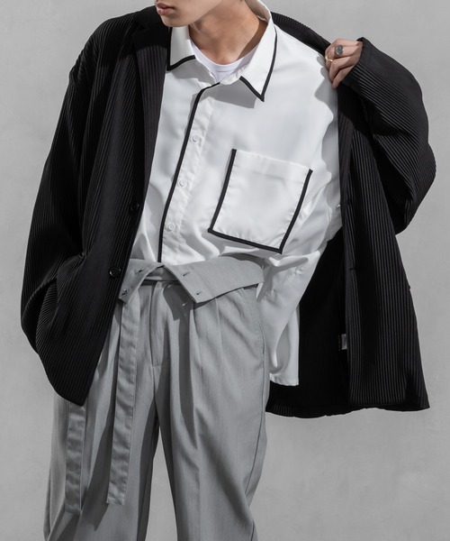 Adoon plain（アドーンプレーン）の「【Adoon plain】パイピングシャツ