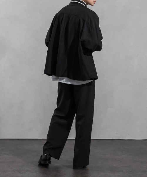 Adoon plain(アドーンプレーン)の「【Adoon plain】パイピングシャツ(シャツ/ブラウス・メンズ・オフホワイト/ブラック・MEDIUM/LARGE)」の6枚目の写真