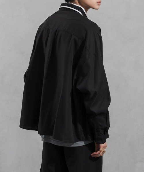 Adoon plain(アドーンプレーン)の「【Adoon plain】パイピングシャツ(シャツ/ブラウス・メンズ・オフホワイト/ブラック・MEDIUM/LARGE)」の15枚目の写真