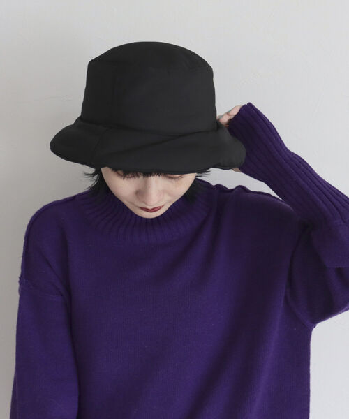 fredy emue（フレディエミュ）の「シンサレート中綿バケットハット（ハット・レディース・ブラック/パープル/ライトグリーン/キナリ・FREE）」の3枚目の写真