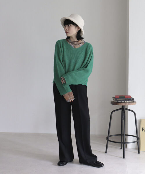 fredy emue（フレディエミュ）の「シンサレート中綿バケットハット（ハット・レディース・ブラック/パープル/ライトグリーン/キナリ・FREE）」の10枚目の写真