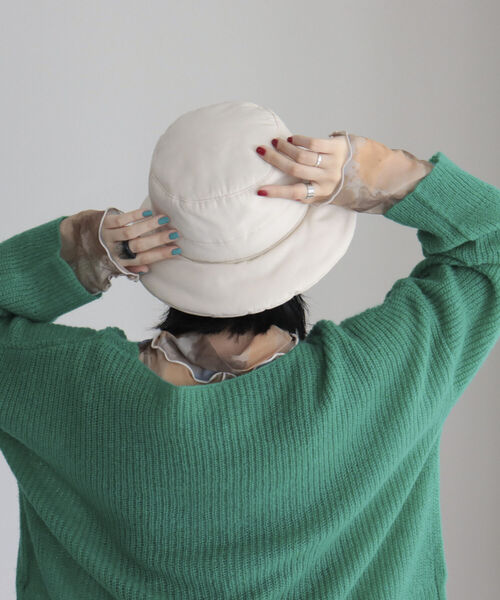 fredy emue（フレディエミュ）の「シンサレート中綿バケットハット（ハット・レディース・ブラック/パープル/ライトグリーン/キナリ・FREE）」の5枚目の写真