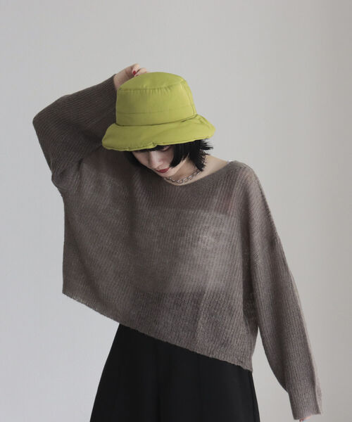 fredy emue（フレディエミュ）の「シンサレート中綿バケットハット（ハット・レディース・ブラック/パープル/ライトグリーン/キナリ・FREE）」の7枚目の写真
