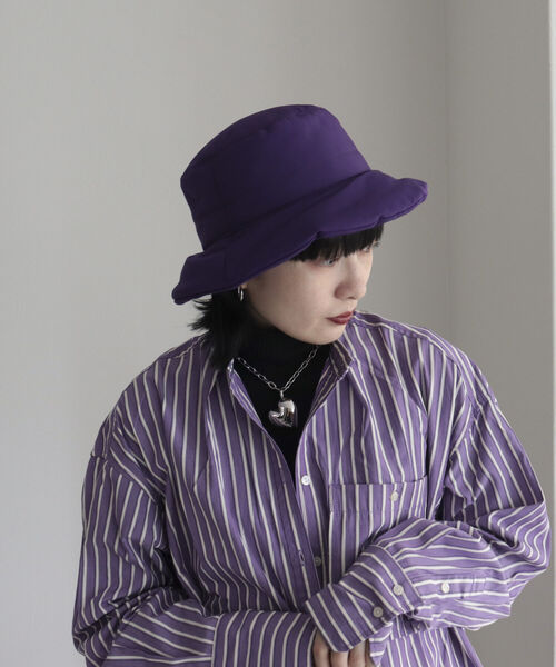 fredy emue（フレディエミュ）の「シンサレート中綿バケットハット（ハット・レディース・ブラック/パープル/ライトグリーン/キナリ・FREE）」の11枚目の写真