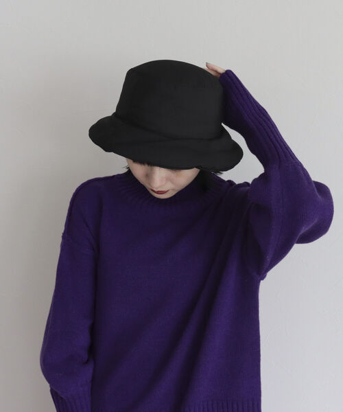 fredy emue（フレディエミュ）の「シンサレート中綿バケットハット（ハット・レディース・ブラック/パープル/ライトグリーン/キナリ・FREE）」の16枚目の写真