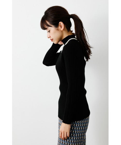 RODEO CROWNS WIDE BOWL（ロデオクラウンズワイドボウル）の「リブタートルニット（ニット/セーター・レディース・ブラック/ライトグリーン/オフホワイト/ピンク・FREE）」の9枚目の写真