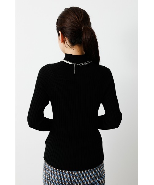 RODEO CROWNS WIDE BOWL（ロデオクラウンズワイドボウル）の「リブタートルニット（ニット/セーター・レディース・ブラック/ライトグリーン/オフホワイト/ピンク・FREE）」の17枚目の写真