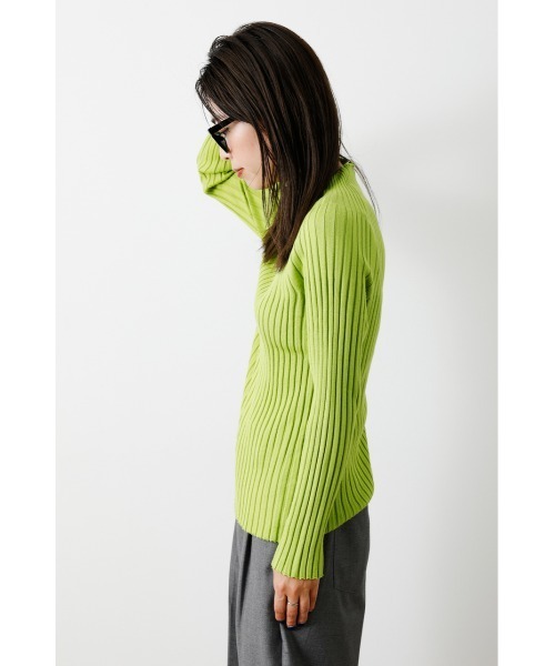 RODEO CROWNS WIDE BOWL（ロデオクラウンズワイドボウル）の「リブタートルニット（ニット/セーター・レディース・ブラック/ライトグリーン/オフホワイト/ピンク・FREE）」の21枚目の写真