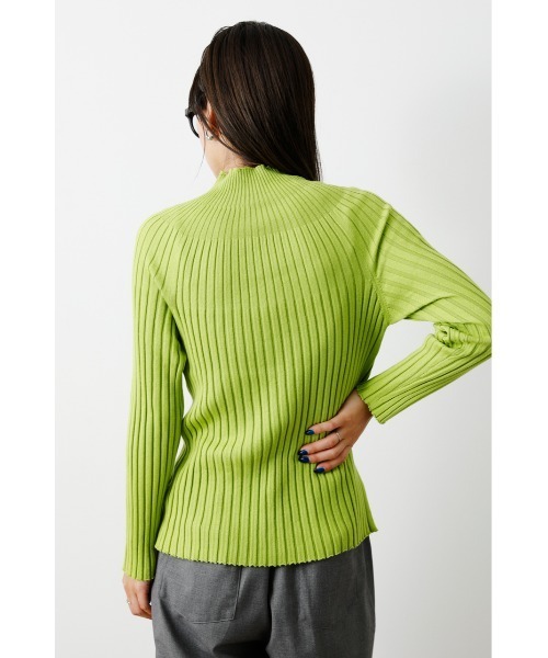 RODEO CROWNS WIDE BOWL（ロデオクラウンズワイドボウル）の「リブタートルニット（ニット/セーター・レディース・ブラック/ライトグリーン/オフホワイト/ピンク・FREE）」の19枚目の写真