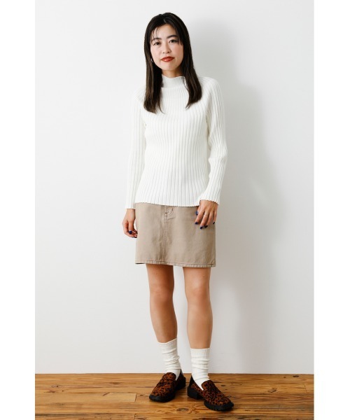 RODEO CROWNS WIDE BOWL（ロデオクラウンズワイドボウル）の「リブタートルニット（ニット/セーター・レディース・ブラック/ライトグリーン/オフホワイト/ピンク・FREE）」の10枚目の写真