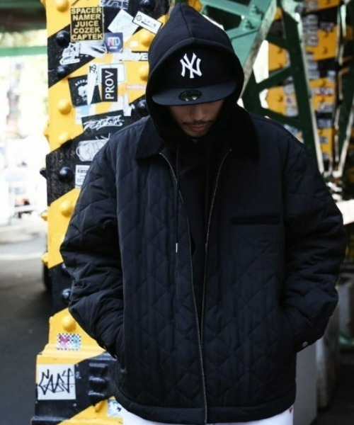 BACK NUMBER(バックナンバー)の「【BACK NUMBER】キルトブルゾン(ブルゾン・メンズ・ブラック/グリーン・L/S/M)」の1枚目の写真