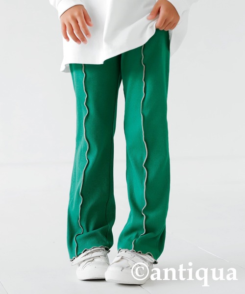 antiqua（アンティカ）の「配色メローパンツ（その他パンツ・キッズ・グリーン/グレー/ネイビー/ブラック・110/130/140/150/160/120）」の17枚目の写真