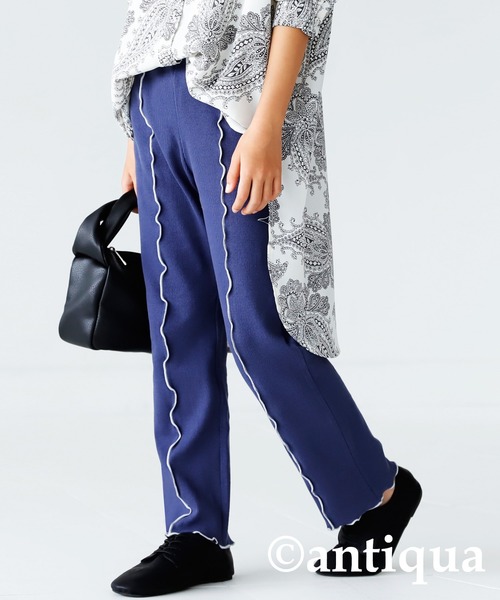 antiqua（アンティカ）の「配色メローパンツ（その他パンツ・キッズ・グリーン/グレー/ネイビー/ブラック・110/130/140/150/160/120）」の13枚目の写真