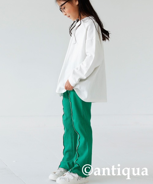 antiqua（アンティカ）の「配色メローパンツ（その他パンツ・キッズ・グリーン/グレー/ネイビー/ブラック・110/130/140/150/160/120）」の12枚目の写真