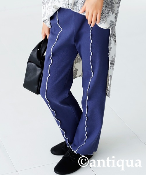 antiqua（アンティカ）の「配色メローパンツ（その他パンツ・キッズ・グリーン/グレー/ネイビー/ブラック・110/130/140/150/160/120）」の18枚目の写真