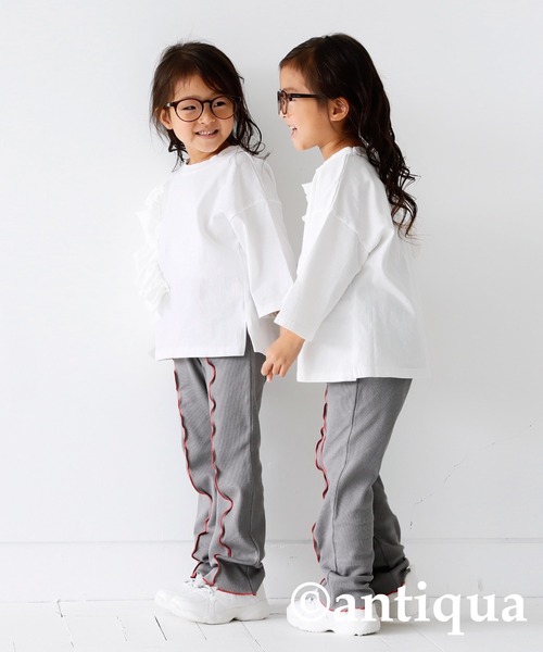 antiqua（アンティカ）の「配色メローパンツ（その他パンツ・キッズ・グリーン/グレー/ネイビー/ブラック・110/130/140/150/160/120）」の11枚目の写真