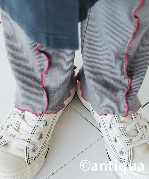 antiqua（アンティカ）の「配色メローパンツ（その他パンツ・キッズ・グリーン/グレー/ネイビー/ブラック・110/130/140/150/160/120）」の22枚目の写真