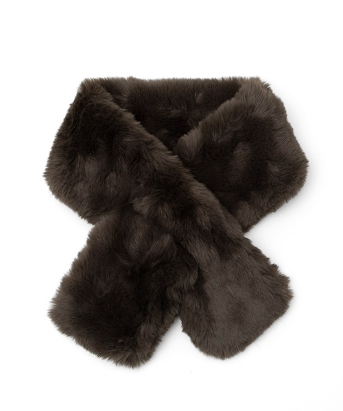 VitaFelice（ヴィータフェリーチェ）の「差し込みフェイクファーティペット（マフラー・レディース・モカ/アイボリー/ブラウン系その他/ライトグレー/ライトベージュ/チャコール/ベージュ系その他2/ベージュ系その他/ホワイト系その他・FREE）」の7枚目の写真