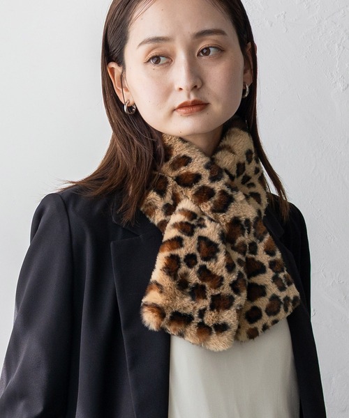 VitaFelice（ヴィータフェリーチェ）の「差し込みフェイクファーティペット（マフラー・レディース・モカ/アイボリー/ブラウン系その他/ライトグレー/ライトベージュ/チャコール/ベージュ系その他2/ベージュ系その他/ホワイト系その他・FREE）」の8枚目の写真