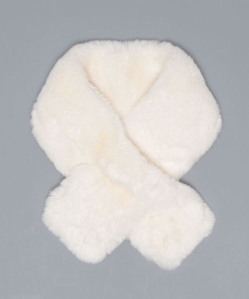 VitaFelice（ヴィータフェリーチェ）の「差し込みフェイクファーティペット（マフラー・レディース・モカ/アイボリー/ブラウン系その他/ライトグレー/ライトベージュ/チャコール/ベージュ系その他2/ベージュ系その他/ホワイト系その他・FREE）」の3枚目の写真