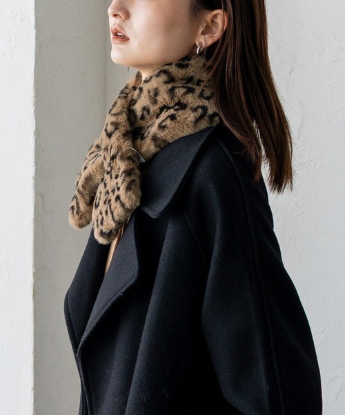 VitaFelice（ヴィータフェリーチェ）の「差し込みフェイクファーティペット（マフラー・レディース・モカ/アイボリー/ブラウン系その他/ライトグレー/ライトベージュ/チャコール/ベージュ系その他2/ベージュ系その他/ホワイト系その他・FREE）」の22枚目の写真